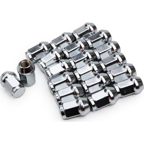 20pcs Wheel Lug Nuts Bulge Acorn 12x1.5 Chrome For Ford Fusion Focus Escape Taurus