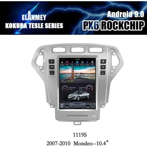 PX6 2Din Car Radio Bluetooth Screen Android 9 GPS Navigation Multimedia Player For Ford Mondeo 2010 2009 Stereo Head Unit Black