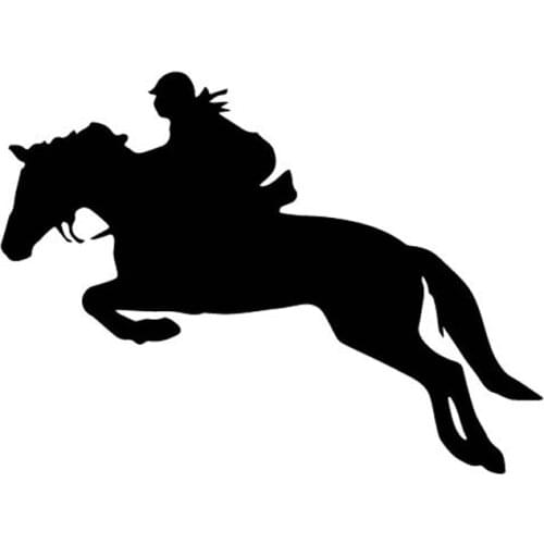 Horse Jumping Silhouette Car Sticker Body Decoration Fashion PVC Waterproof Sunscreen Decal Apply To Car Window Laptop