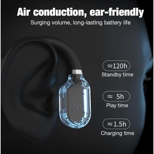 Bone Conduction Bluetooth-compatible Headphones Sport Running Headset Waterproof Wireless Earphone With Mic For Cycling Driving