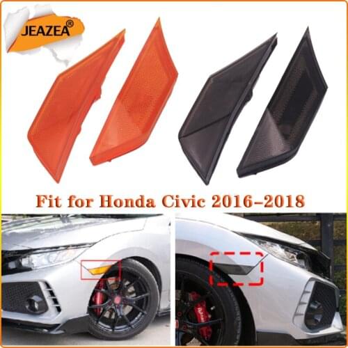Wooeight Side Marker Turn Signal Light Fender Side Leaf Lamp Cover for Honda For Civic 2016 2017 Car Styling