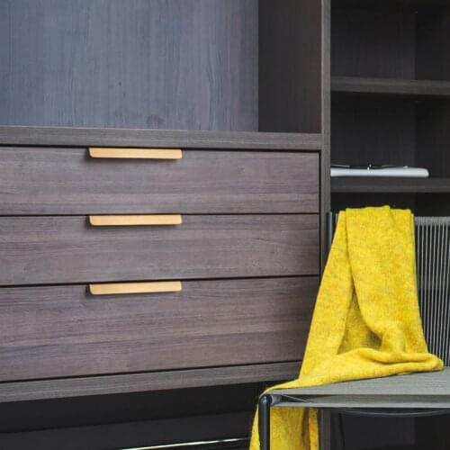 Black Gold Aluminium Alloy Pull Type Invisible No Drilling Bedroom Fitment Cupboard Woodworking Chromed Door Handle Home Kitchen