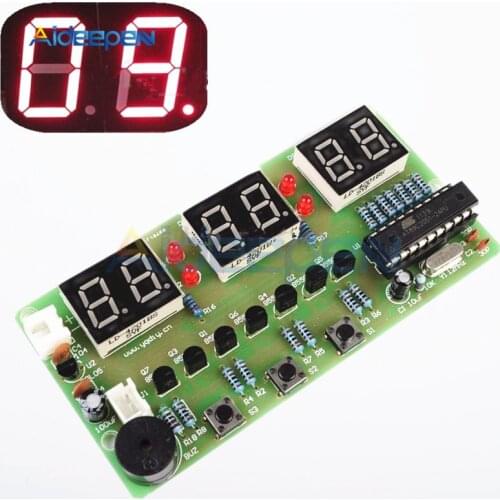 DC 7V-12V C51 Digital Electronic Clock Suite DIY Kits Six 6 Bits Electronic Parts Suite For Alarm Countdown Clock Stopwatch