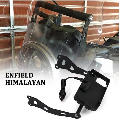 Motorcycle Windshield Stand Holder Phone Mobile Phone GPS Navigation Plate Bracket For ROYAL ENFIELD HIMALAYAN 2016 - 2021