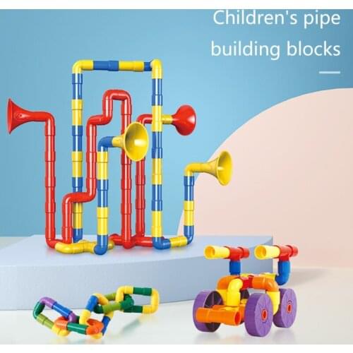 Water Pipe Building Blocks Toy Three-dimensional Changeable Explore Imagination Childhood Preschool Education Children