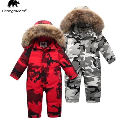 Brand Orangemom official store Childrens Clothing ,winter 90% down jacket for girls boys snow wear ,baby kids coats jumpsuit