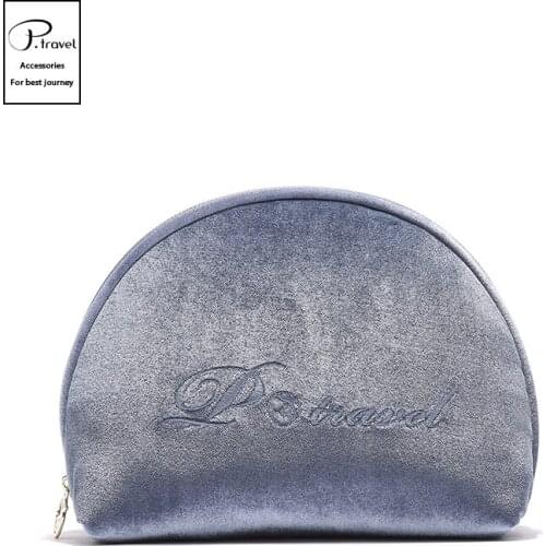 P.travel Travel Goods Velvet Hand Cosmetic Bag Cosmetic Storage Nordic Light Luxury Style Customization