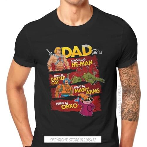 He Man Master Of Universe Fathers Day Tshirt Graphic Men Classic Homme Summer Mens Pure Cotton T Shirt