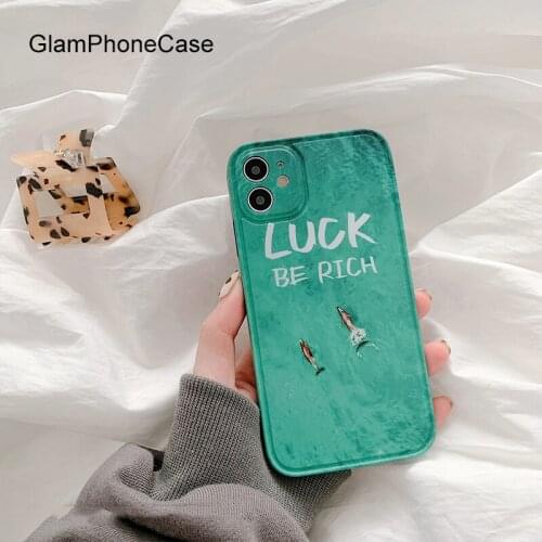 GlamPhoneCase Luck Be Rich Phone Case For iPhoneSE 2 11Pro/Max X XS Max XR Soft Silicone Cover For iPhone11 7 8Plus Case