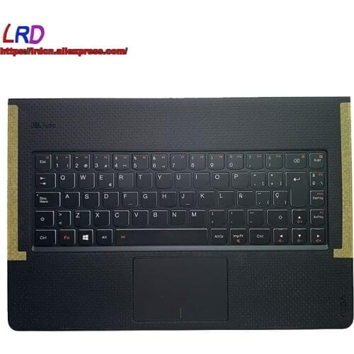 ES Spanish Backlit Keyboard with Shell C Cover Palmrest Upper Case and Touchpad for Lenovo Yoga 3 Pro-1370 Laptop 5CB0G97369