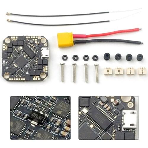 Happymodel CrazyF411 AIO F4 2-4S Flight Controller W/ Frsky Receiver Built-in 20A BL_S ESC For RC FPV Racing Drone Toothpick