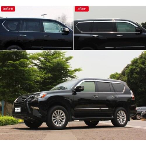 ABS Chrome plastic Window Visor Vent Shades Sun Rain Guard car accessories for LEXUS GX400 GX460 2009-2019 car styling