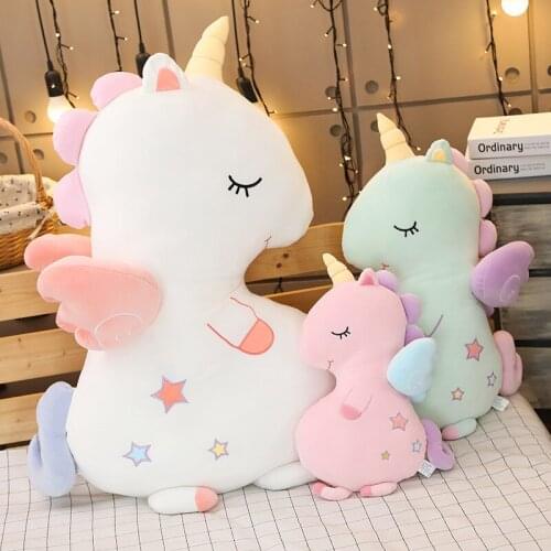 INS Hot Super soft sweet Starry sky Unicorn doll plush high quality cute bed decoration sleeping pinch pillow gift fot girls