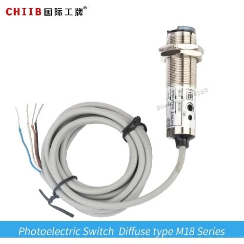 M18 DC 24V 3wire NC NO Diffuse Photoelectric sensor switch 10~30cm CDD-11N(40N) NPN PNP