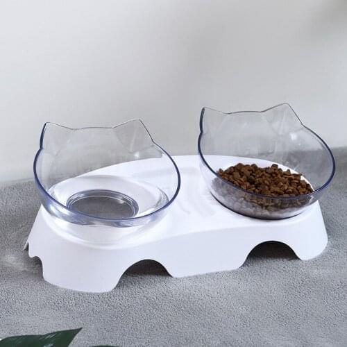 Non-slip Cat Bowls Double Bowls With Raised Stand Pet Food And Water Bowls For Cats Dogs Feeders Cat Bowl Pet Supplies