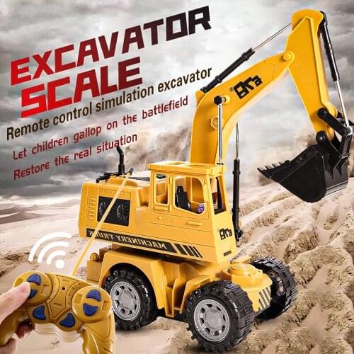 New Remote Control Engineering Vehicle Toy 5 Channel Digging Simulation Excavator 8078E Remote Control Engineering Vehicle Toys
