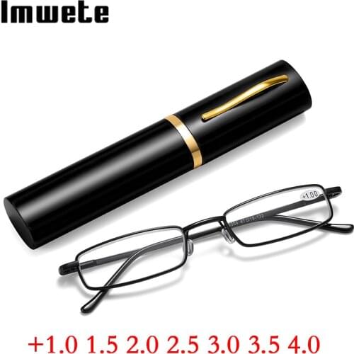 Imwete Reading Glasses Women Men Metal Frame Ultralight Portable Mini Hyperopia Glasses Presbyopia +1.0 1.5 2.0 2.5 3.0 3.5