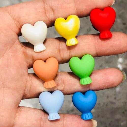 New 1PCS Colorful Heart Boys Girls Shoes Charms Resin Garden Shoe Decoration Kids Shoes Bags Clog Holiday Gifts