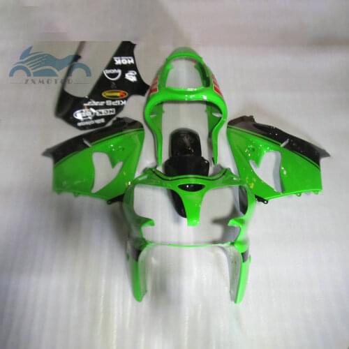 Custom full set fairing kits for KAWASAKI Ninja ZX9R 00 01 ABS plastic sports fairings kit 2000 2001 ZX 9R green body repair set