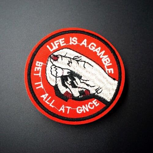 HAND Size: 7.2x7.2cm Iron On Patches Sewing Embroidered Applique for Jacket Clothes Stickers Badge DIY Apparel Accessories