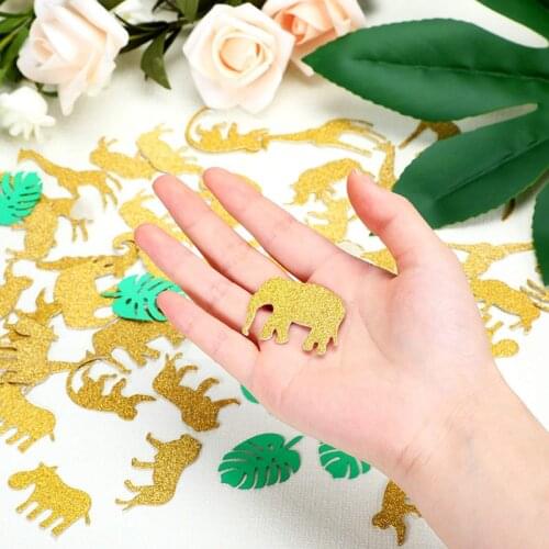 Safari Jungle Animal Baby Shower first 1st 2th 3rd 4th wild one birthday Party boy girl Decoration Confetti table centerpiece