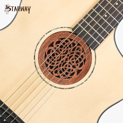 STARWAY 6Series Mahogany Sound Hole Cover Guitar Accessories Soft Foam Prote Guitar Buffer Block Stop Guitar Parts&Accessories