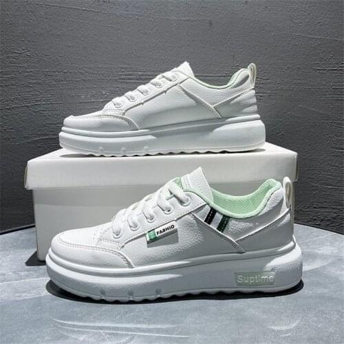 Air Cushion White Women Sport Shoes 2021 Spring New Korean Board Footwear Female Frenulum Ins Breathable Running Sneakers