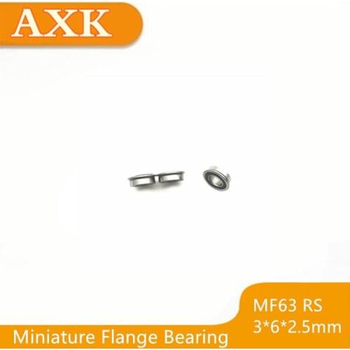 2019 Top Fashion Time-limited Mf63-2rs Bearing 3x6x2.5mm ( 10 Pcs ) Abec-1 Miniature Flanged Mf63rs Ball Bearings Lf-630dd