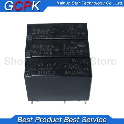 5PCS 5V 12V 24V Power Relays G5NB-1A-E- 5VDC 12VDC 24VDC 5A 250VAC 4PIN