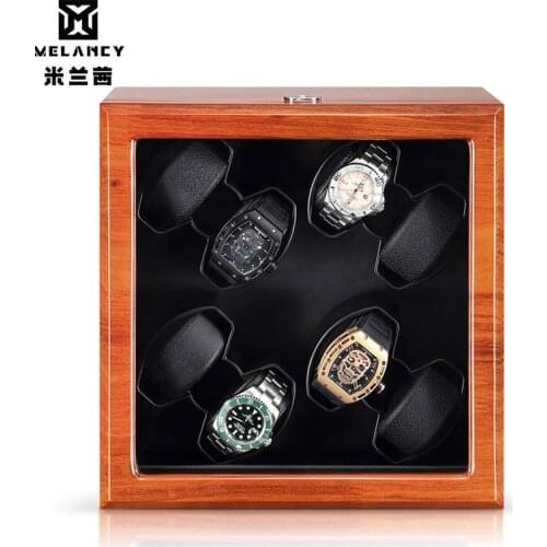 Automatic watch winder Box PU Leather Watch Winding Winder Storage watch Box Collection Display Double Head silent Motor box