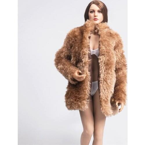 In Stock 1/6th Noble Female Fur Coat Be Suitable For 12inch Rubberized Women Body Accessories