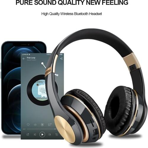 Bluetooth Headphones User-defined Active Noise Cancelling Wireless Headset for phones And Music Gaming Support TF Card Foldable