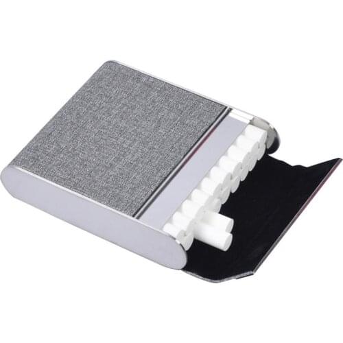 Stainless Steel Case Tobacco Holder Pocket Box Storage Container PU Card Smoking Case Accessories