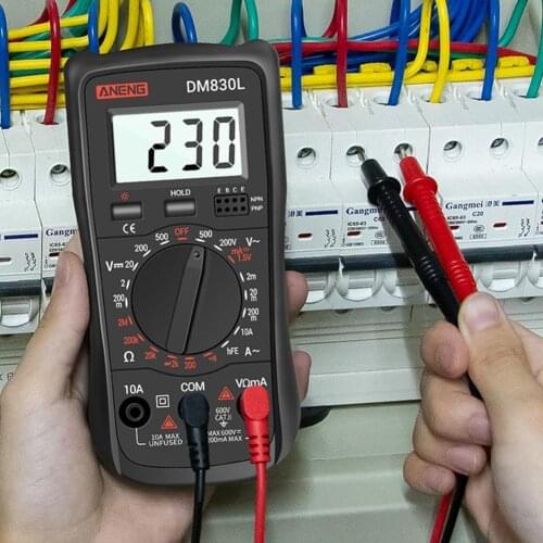 Digital LCD Multimeter Voltmeter OHM-Meter AMP-Meter Transistor Bright Electrical Display Volt AC/DC NCV Meter Meter Tester Y8R8