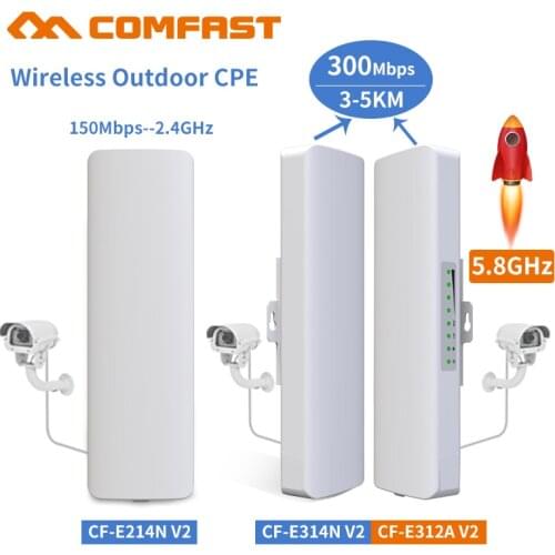 Comfast 2-5KM 2.4Ghz&5.8Ghz 150~300Mbps Outdoor Wireless Bridge CPE Router Wi fi Signal Amplifier Booster Extender Repeater CPE