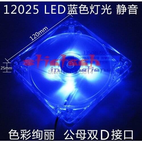 By dhl or ems 500pcs Good sale12cmx12cmx2.5cm New 12025 2Pin 12V Computer PC CPU Silent Cooling Case Fan