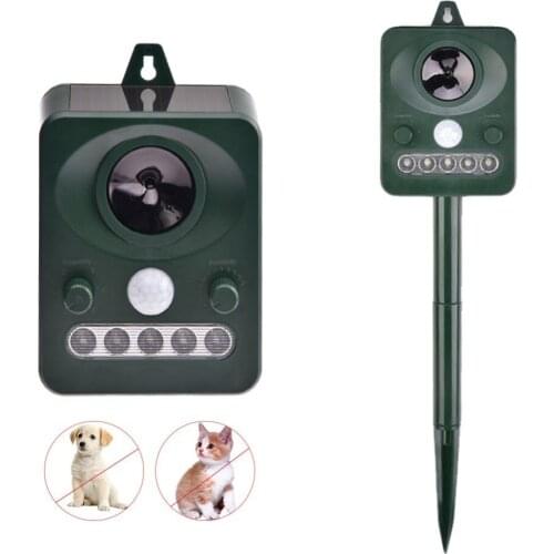 Pet Dog Ultrasonic Anti Barking Device Waterproof Solar Animal Repeller Outdoor Dog Stop No Bark Control Training Supply