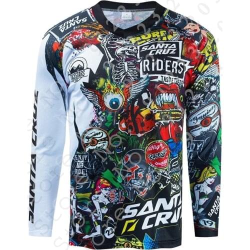 Motocross Jersey MTB Downhill Mountain Jersey Enduro MX Cycling Jersey Mountain Bike DH Maillot Ciclismo Hombre Quick Drying BMX