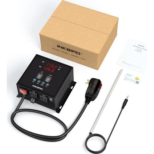Inkbird PID Temperature Controller Plug-N-Play IPB-16S Pre-wired Digital Home Brewing and Distilling Controller with 2 Plugs