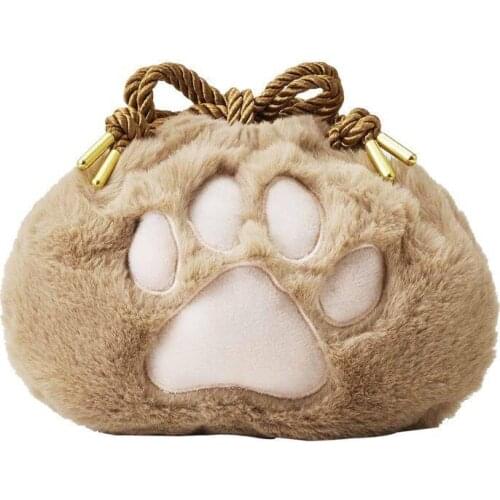 Cute cat claw drawstring cosmetic bag multi sanitary napkin storage bag portable drawstring pocket creative Valentine day gift