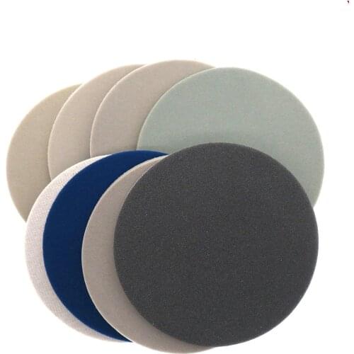 Flocking Sponge Sandpaper Round Self-adhesive Back 300 - 3000 Grit Dry Water Sanding Paper 6 Inch Polishing Grinding Tool