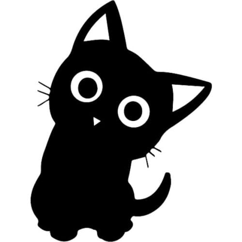 LLY-0067 Funny Cute Cartoon Kitten Pet Cat Car Sticker Fashion Decoration PVC Waterproof Sunscreen Exquisite Cars Decal Decor