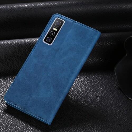 Magnetic Phone Case For VIVO Y73S 6.44inch Leather Wallet Flip Case Cover For VIVO S7E V2031A Case Card Slots Stand Phone Capa