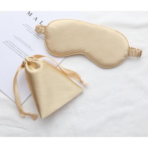 Imitated Silk Sleeping Eye Masks Shading Patch Cover Blindfold Adjustable Eyepatch Travel Relax Eye Care Tools with Bag New