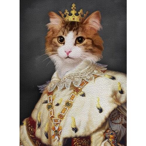 Cute Pet Painting Printed Synthetic Litchi Leather For Home/Bar/Living Decor A4 22*30CM