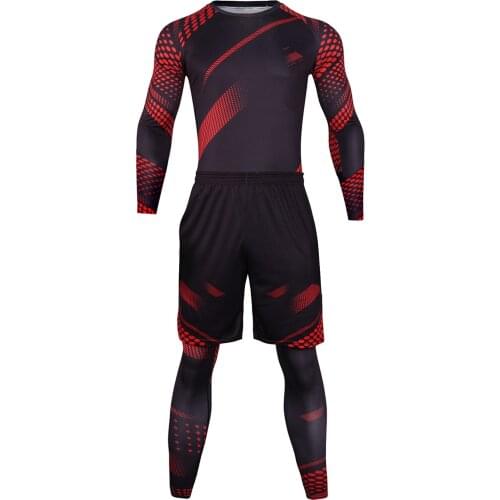 Mens Compression Running Set Tight Legging Shirt Pant Long Sleeves Clothing Tracksuit Suit Man Спортивный Костюм Мужск T-shirts
