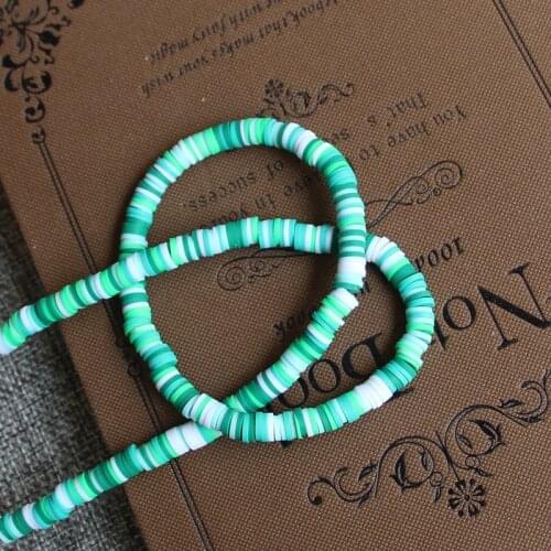 1.0x6mm soft ceramic fimo slice,about 2.0mm in hole size,about 16 inch in length per strands,for fashion jewelry use