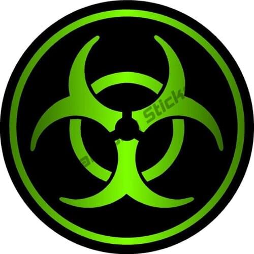 ZOMBIE Bio Hazard Decal Retro-reflective Car Sticker Funny Window Bumper Laptop Trunk Decal Decoration Accessories KK12*12cm
