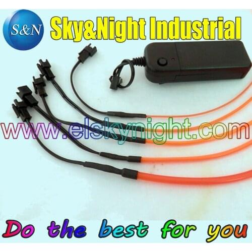 Orange-EL Wire Sample (1.4/2.3/3.2/4.0/5.0mm) with One PC 3V Inverter+Free shipping