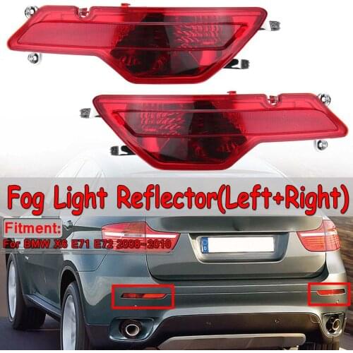 New Left/Right Car Rear Bumper Fog Light Reflector For BMW X6 E71 E72 2008 2009 2010 63147187219 63147187220 Fog Lamp Reflector
